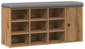 vidaXL Πάγκος παπουτσιών  Artisan Oak 102x32x50 cm Κατασκευασμένο ξύλο