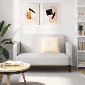 vidaXL Μαξιλάρι Πλάτης Κρεμ 50 x 45 εκ. Υφασμάτινο Κορντουρά