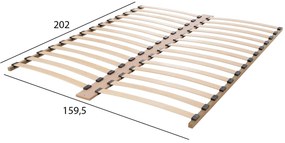 Σετ Κρεβατοκάμαρας ADLER C11758.03 5τεμ. Μελαμίνη Λευκό για Στρώμα 160x200εκ 170x205x95 εκ.