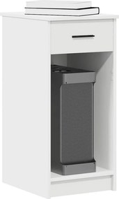 vidaXL Πύργος υπολογιστή με συρτάρι Λευκό 35x45x77 cm