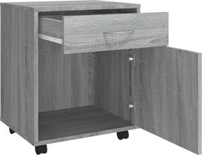 vidaXL Ντουλάπι Με Ροδάκια Γκρι Sonoma 45 x 38 x 54 εκ. Επεξεργ. Ξύλο