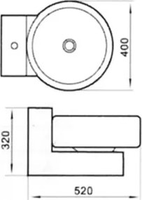 Acquaform Art Round 40x52 - Νιπτήρας μπάνιου