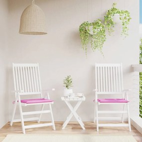 vidaXL Μαξιλάρια Καρέκλας Κήπου 2 τεμ. Ροζ 50x50x3 εκ. Υφασμάτινα