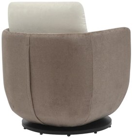 Πολυθρόνα περιστρεφόμενη Coupa ύφασμα σε μπεζ απόχρωση 75x77x79εκ 75x77x79 εκ.