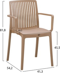 ΠΟΛΥΘΡΟΝΑ ΠΟΛΥΠΡΟΠΥΛΕΝΙΟΥ IDA HM6127.05 ΚΑΠΟΥΤΣΙΝΟ 53x50x82Υεκ.