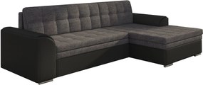 Γωνιακός καναπές Comfort-Δεξιά-Μαύρο - Γκρι - 270.00Χ165.00Χ80.00cm