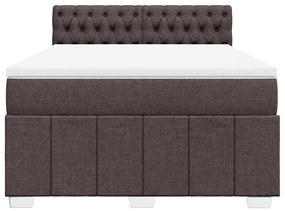 ΚΡΕΒΑΤΙ BOXSPRING ΜΕ ΣΤΡΩΜΑ ΣΚΟΥΡΟ ΚΑΦΕ 140X190 ΕΚ. ΥΦΑΣΜΑΤΙΝΟ 3289373