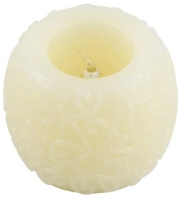 GloboStar® CANDLE 79537 Διακοσμητικό Realistic Κερί με LED Εφέ Κινούμενης Φλόγας - Μπαταρίας 3 x LR1130 Θερμό Λευκό 2700K Μπεζ D6 x H5cm