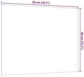 vidaXL Πίνακας Επιτοίχιος Μαγνητικός Λευκός 50 x 40 εκ. Ψημένο Γυαλί