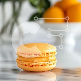 Intra Συλλεκτικό Ξύλινο Παζλ Plywood  4mm - Κίτρινο Macaron με πορτοκάλια στο φόντο Σε Ξύλινο Κουτί - Διαστάσεις: 10x10 cm – 25 κομμάτια