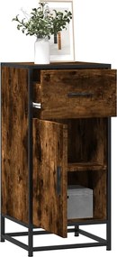 vidaXL Ραφιέρα Καπνιστή Δρυς 35,5x35x76 εκ. Επεξ. Ξύλο + Μέταλλο