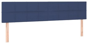 vidaXL Κεφαλάρι Κρεβατιού LED Μπλε 180x5x78/88 εκ. Υφασμάτινο