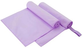 vidaXL Αθλητικές Πετσέτες 2 pcs Μοβ 100 x 50 cm