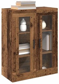 vidaXL Ντουλάπια Τοίχου 2 pcs Παλαιό ξύλο 69.5 x 34 x 90 εκ.