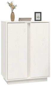 vidaXL Συρταριέρα Λευκή 60x35x80 εκ. από Μασίφ Ξύλο Πεύκου