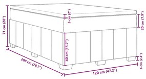 ΚΡΕΒΑΤΙ BOXSPRING ΜΕ ΣΤΡΩΜΑ ΣΚΟΥΡΟ ΚΑΦΕ 120X200 ΕΚ. ΥΦΑΣΜΑΤΙΝΟ 3285466