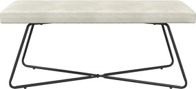 vidaXL παγκάκι Κρεμ 110 x 40 x 45 cm Βελούδο