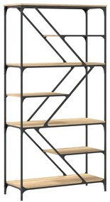 vidaXL Βιβλιοθήκη Sonoma Δρυς 91 x 36 x 176 εκ. Επεξεργ. Ξύλο / Ατσάλι