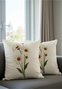 Stewehome Σετ 2 τεμαχίων μαξιλαροθήκες με κέντημα και ψηφιακή εκτύπωση από βελούδο 43x43 cm