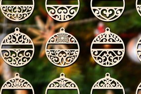 Intra απο ξύλο plywood 3mm-4mm πάχος Χριστουγεννιάτικο Στολίδι Bundle5 Δίασταση 8x8 cm INTRAFABR-76788478