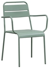 BRIO Πολυθρόνα-Pro Στοιβαζόμενη, Μέταλλο Βαφή Sandy Green 5635C 57x58x84cm Ε544,3