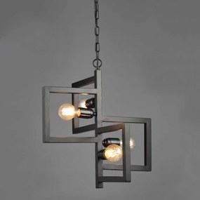 Φωτιστικό Οροφής Vintage KS14254BK Black Μέταλλο
