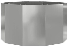 vidaXL Γλάστρα Ασημί 90 x 90 x 50 cm Επικαλυμμένος Χάλυβας