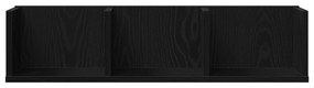 vidaXL Ράφι CD Μαύρη Δρυς 75x18x18 εκ Επεξεργασμένο ξύλο