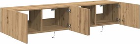 vidaXL Ντουλάπι Τηλεόρασης Τοίχου 2 pcs Artisan Oak 80 x 35 x 31 cm