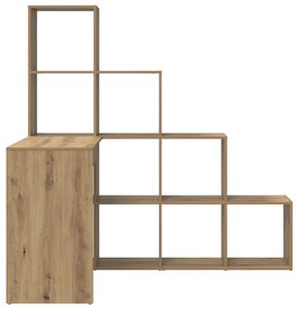 vidaXL Γωνιακό γραφείο με ράφι artisan δρυς 101.5 x 149.5 x 149.5 εκ.