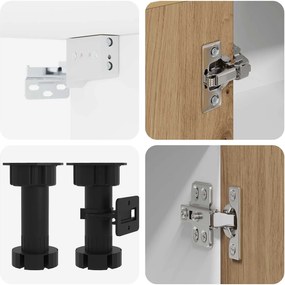 vidaXL Μονάδα κουζίνας LYON 8 pcs Artisan Δρυς Επεξεργασμένο Ξύλο