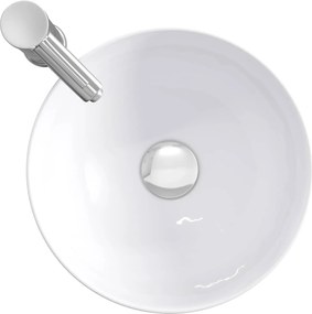 vidaXL Λεκάνη μπάνιου Χρωμέ 32 x 32 x 13 εκ. Μέταλλο