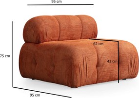 Corner Sofa Petite 3 - Orange Orange