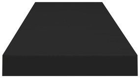 vidaXL Ράφια Τοίχου 4 τεμ. Μαύρα 90x23,5x3,8 εκ. MDF