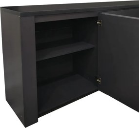 Μπουφές Kalya pakoworld σε ανθρακί απόχρωση 220x49x89.5εκ