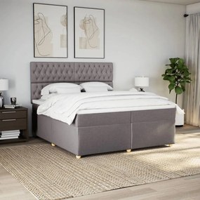 ΚΡΕΒΑΤΙ BOXSPRING ΜΕ ΣΤΡΩΜΑ TAUPE 200X200 ΕΚ. ΥΦΑΣΜΑΤΙΝΟ 3291398