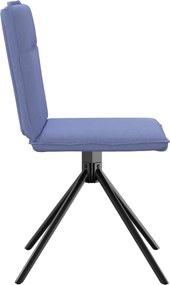 vidaXL Καρέκλες τραπεζαρίας 2 τεμάχια τζιν μπλε ύφασμα