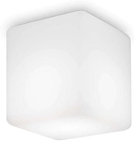 Φωτιστικό Οροφής-Πλαφονιέρα Luna 213194 20x22x20cm 1xE27 42W IP44 White Ideal Lux Thermoplastic