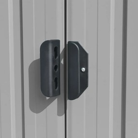 vidaXL Αποθήκη Κήπου Γκρι 257 x 580 x 181 εκ. από Μέταλλο