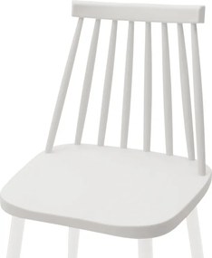 Καρέκλα Aurora pakoworld pp λευκό-πόδι λευκό 42x46x79εκ