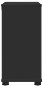 vidaXL Ντουλάπα νιπτήρα μπάνιου με ράφι με πόρτα Μαύρο 60 x 30 x 60 cm