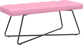 vidaXL Πάγκος με κουμπωτές επιφάνειες Ροζ 110 x 40 x 46 cm Ύφασμα