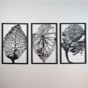 Διακοσμητικό Τοίχου Autumn (Σετ 3Τμχ) 507ATP1110 45x70cm Black Wallity Steel
