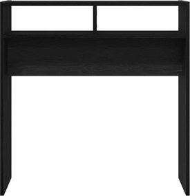vidaXL Τραπέζι κονσόλας Μαύρη Οξυά 78 x 30 x 80 εκ. Επεξεργασμένο ξύλο