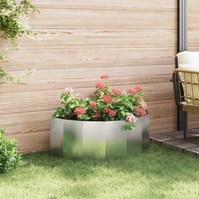 vidaXL Γλάστρα Ασημί 90 x 45 x 35 cm Ανοξείδωτο ατσάλι