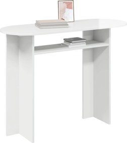 vidaXL Τραπέζι κονσόλας Γυαλιστερό Λευκό 100 x 39,5 x 75 εκ