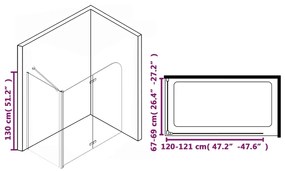 ΚΑΜΠΙΝΑ ΜΠΑΝΙΕΡΑΣ ΠΤΥΣΣΟΜΕΝΗ 120 X 68 X 130 ΕΚ. ΑΠΟ ESG 144676