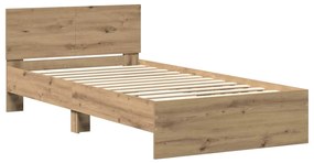 vidaXL Σκελετός Κρεβατιού Artisan Oak 100 x 200 cm Επεξεργασμένο ξύλο