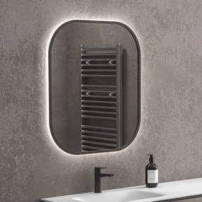 Karag Sharon Καθρέπτης με κρυφό φωτισμό Black 60x70cm