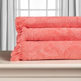 Πετσέτα Χεριών (40x60) Silk Fashion Alicia 520gsm Κοραλί
